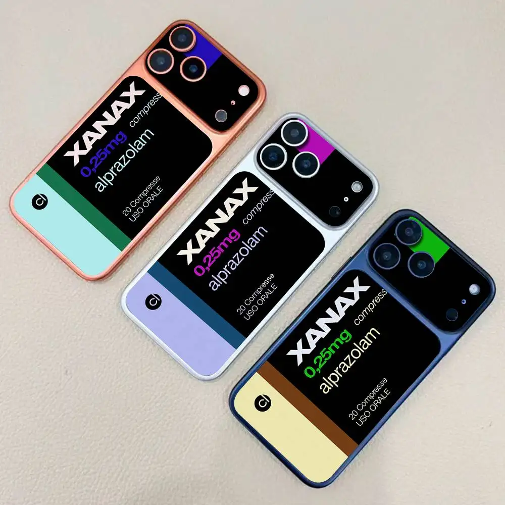 

C-Chill P-Pill XANAX Plating For IPhone 17 Pro 17 Pro Max Rear Skin Wrap Decal Protective Sticker
