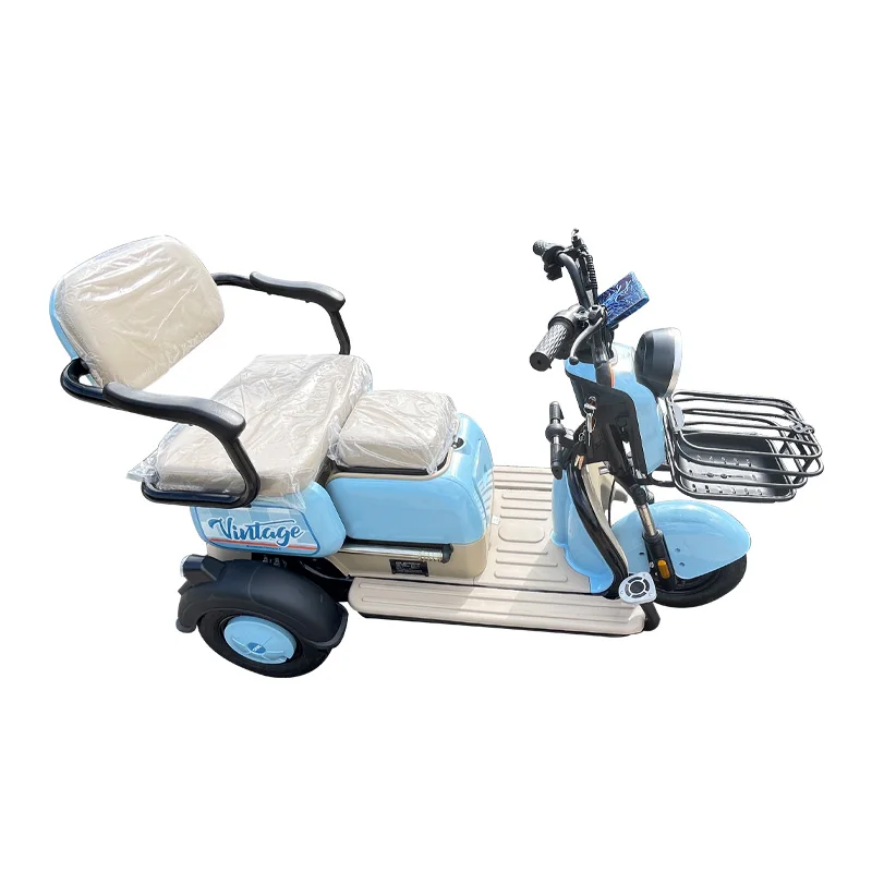 

New Style 48V 600W Double Seat Three Wheel Motorcycle Electric Tricycle Electric Rickshaw Two Seater Electric Tricycle