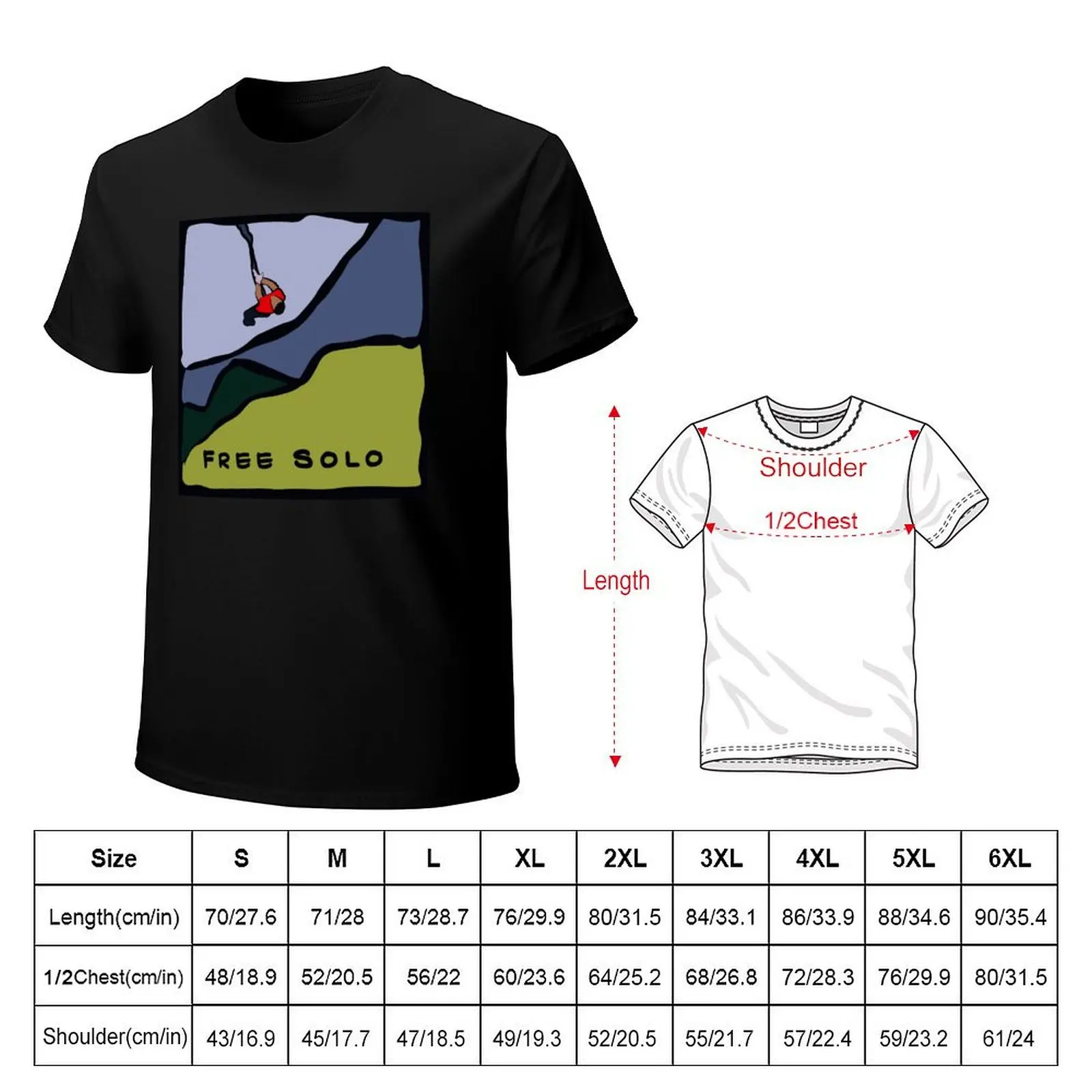 Free solo T-Shirt cotton graphic tees anime figures basketball graphic tees sublime mens t shirt