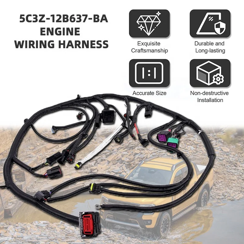 Automotive Engine Stand Alone Wire Harness 5C3Z-12B637-BA 2005-2007 For Ford F250 F350 F450 F550 6.0L Dissel Engine Wire Harness