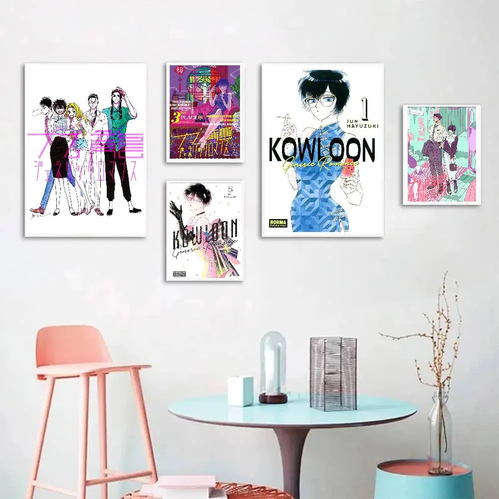 Kowloon G-Generic Romance Anime Posters Living Room Bar Cafe Quality Canvas Vintage Style Comics Painting Art Home Wall Decor