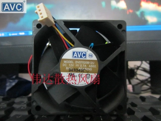 

Original For AVC DV07020B12U 7020 70mm 7cm DC 12V 0.7A dual ball bearing fan server inverter cooling fan