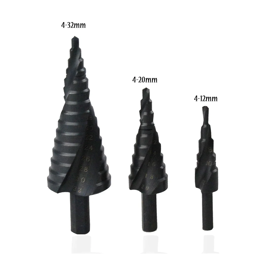Dimensioni metriche della punta da trapano con scanalatura a spirale per nitrurazione da 4-12/20/32 mm 3 pezzi con confezione in sacchetto