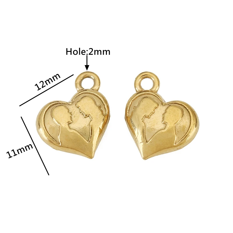 3pcs Lipstick Rabbit Conch Lovers Charms Pendants