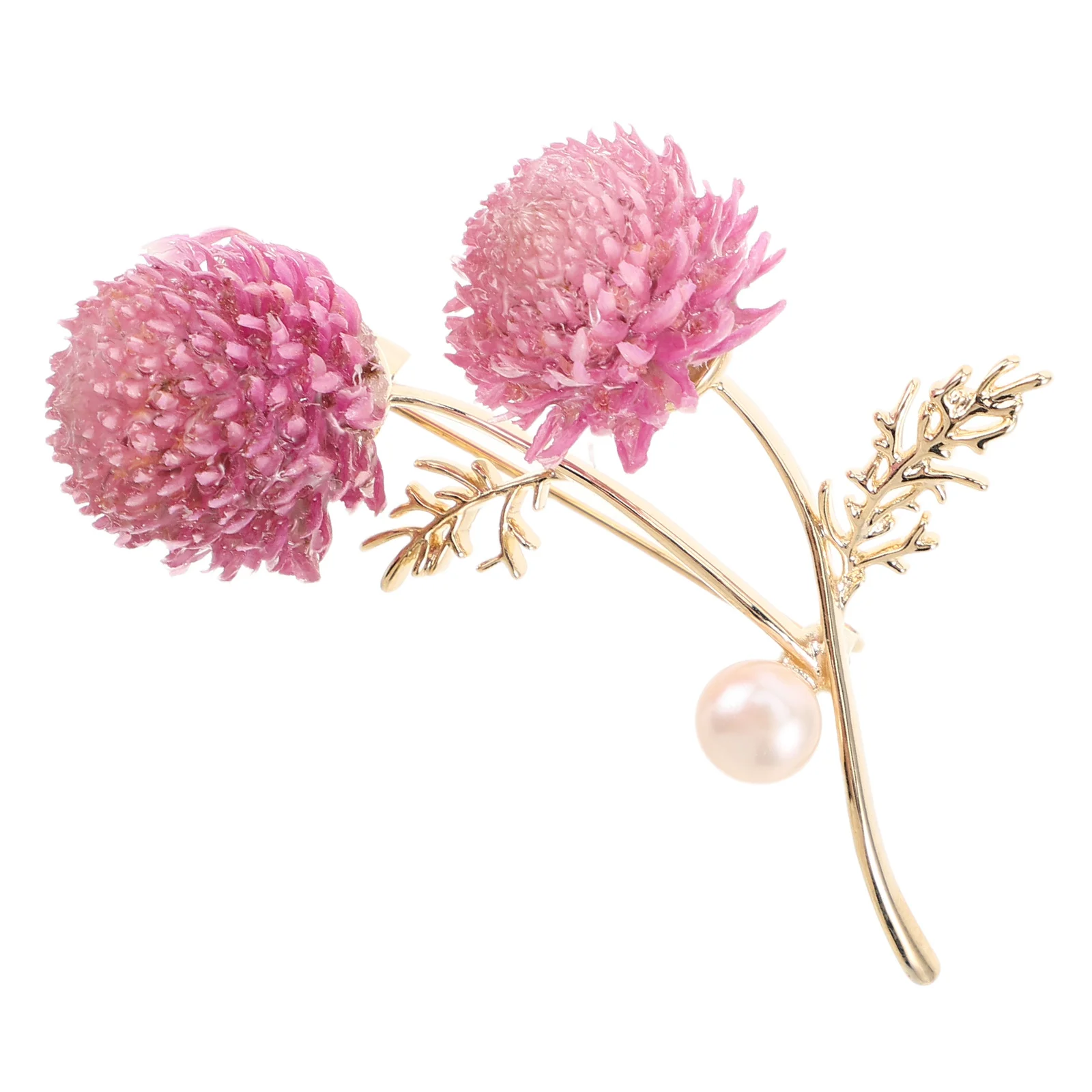 

Pink Eternal Flower Brooch Pearl Lapel Pin Scarf Shawl Clip Elegant Floral Dress Accessories Wedding Banquet Jewelry