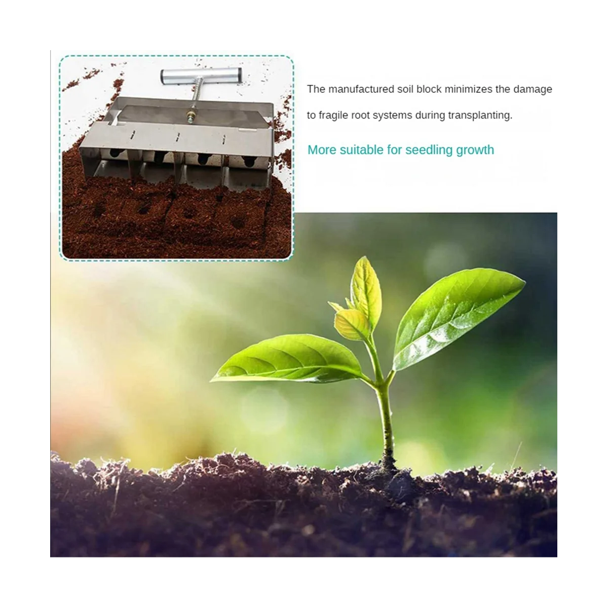 Machine manuelle de lever de semis, fabricant de nuits de sol, bouchon de sol, poignée confortable, 4 trous, déterminer