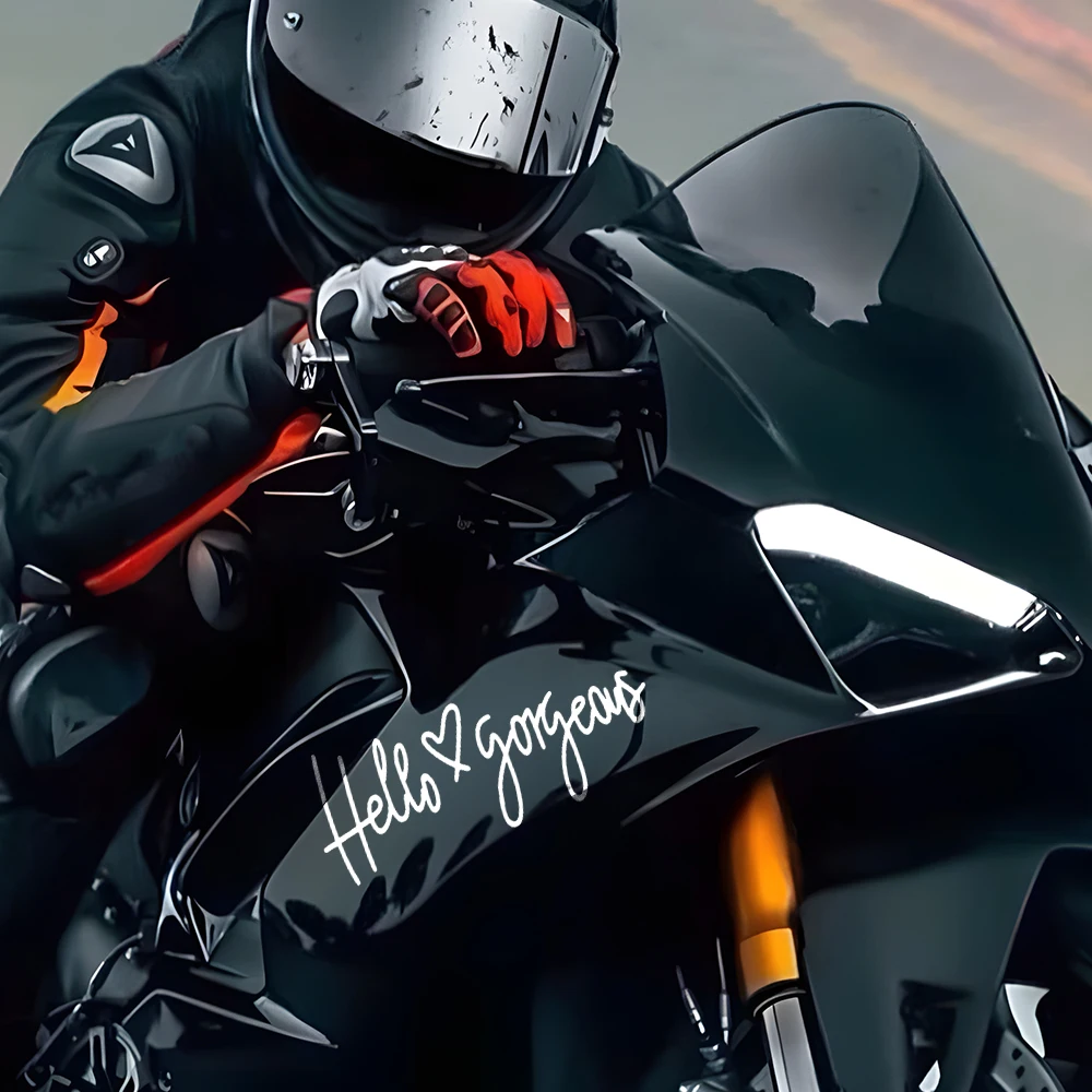 Hello Gorgeous Car Stickers Reverse Mirror Sticker Auto Motorcycle Helmet Home Decoration Handbook Decal Cars Accessories