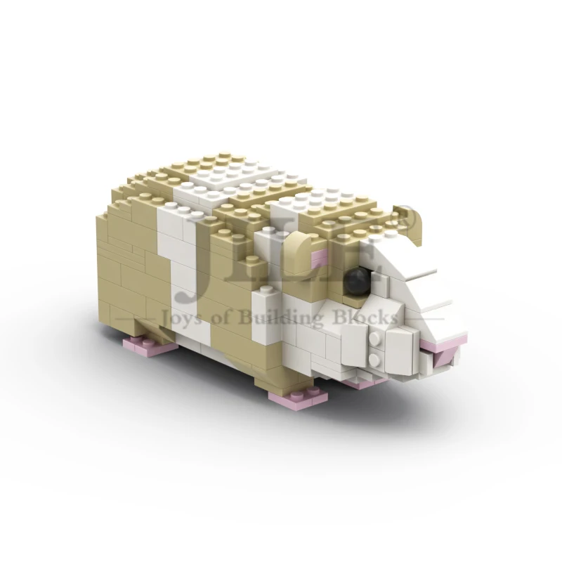 205 قطعة MOC الطوب خنزير غينيا الهامستر ماوس نموذج اللبنات لطيف الحيوانات الأليفة مجموعة الإبداعية لعبة طفل عيد ميلاد هدية الكريسماس #2