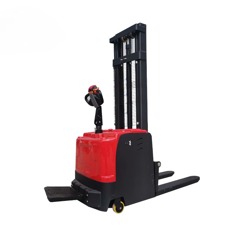 1.5t 2t 2.5 ton walking type stacker lithium battery reach truck full electric stacker with straddle legs