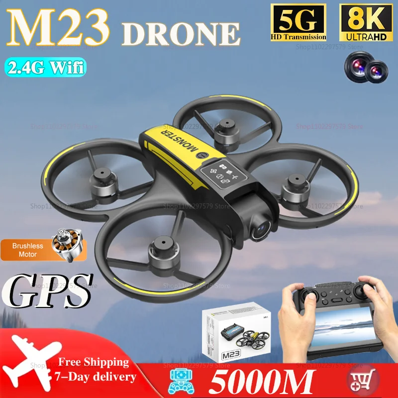 2025 Neue M23 RC Drohne 8K HD Kamera Bildschirmsteuerung WiFi 5G 360 ° Laser-Hindernisvermeidungsdrohne für Kinder, Jungen, Geschenk, RC-Hubschrauber, Spielzeug