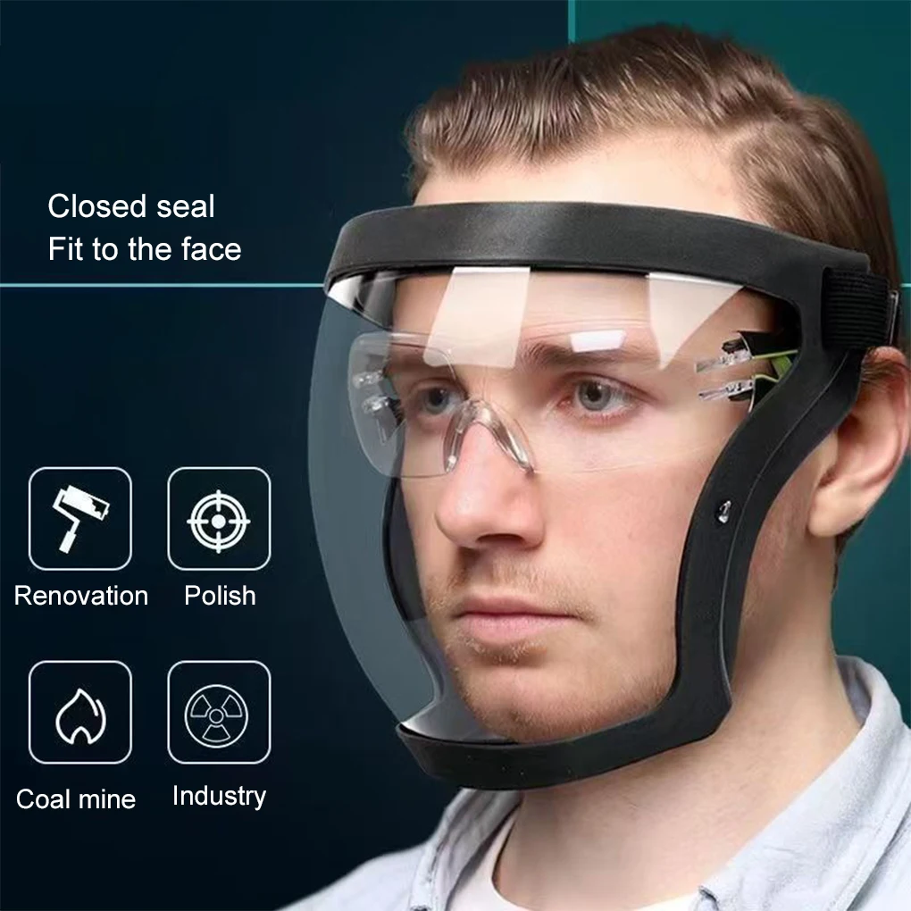 

Anti-fog Full Face Protection Mask With Filter Anti Splash Anti Droplet Mask Head Wear Glasses Space Spherical Goggles