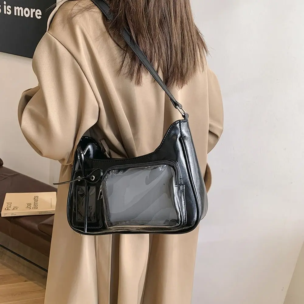 Lovely Japanese Style Transparent Itabag Pvc Y2k JK Shoulder Bag Harajuku Badge Display Lolita Handbag Travel