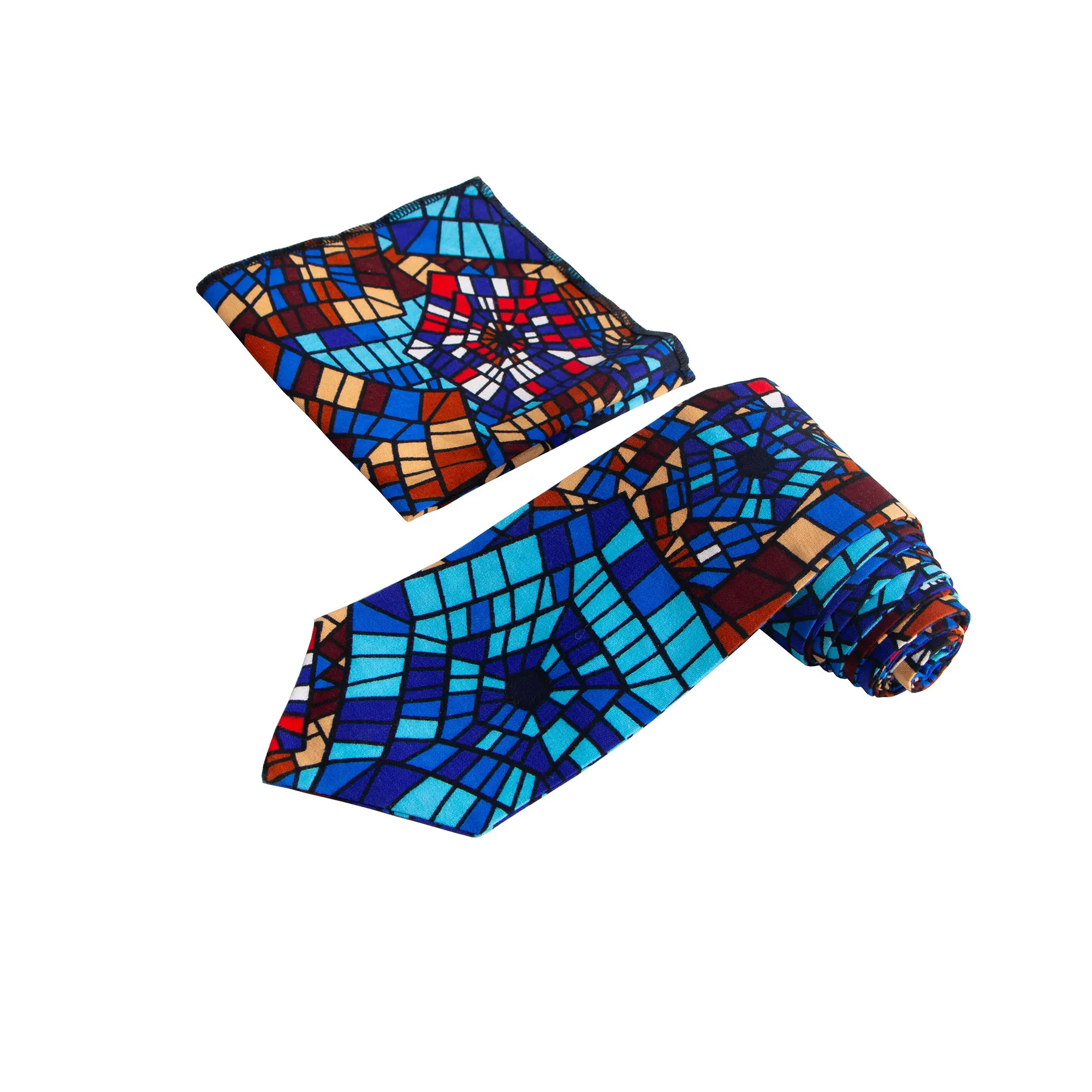 

African Print Ankara Necktie and Pocket Square for Wedding Groom Groomsmen Christmas Father’s Day Gift Mens Bow Tie Set WYB309