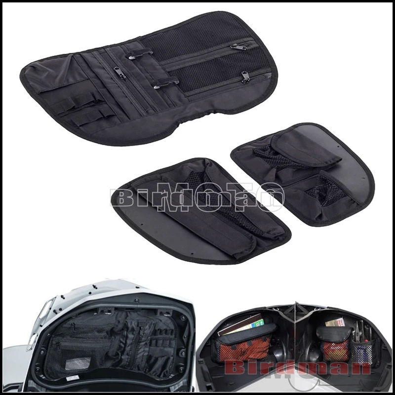 For Honda Goldwing GL1800 2018-2022 Motorcycle Black Trunk Lid Organizer Bag Rear Luggage Box Tool Bags Carrier storage Case