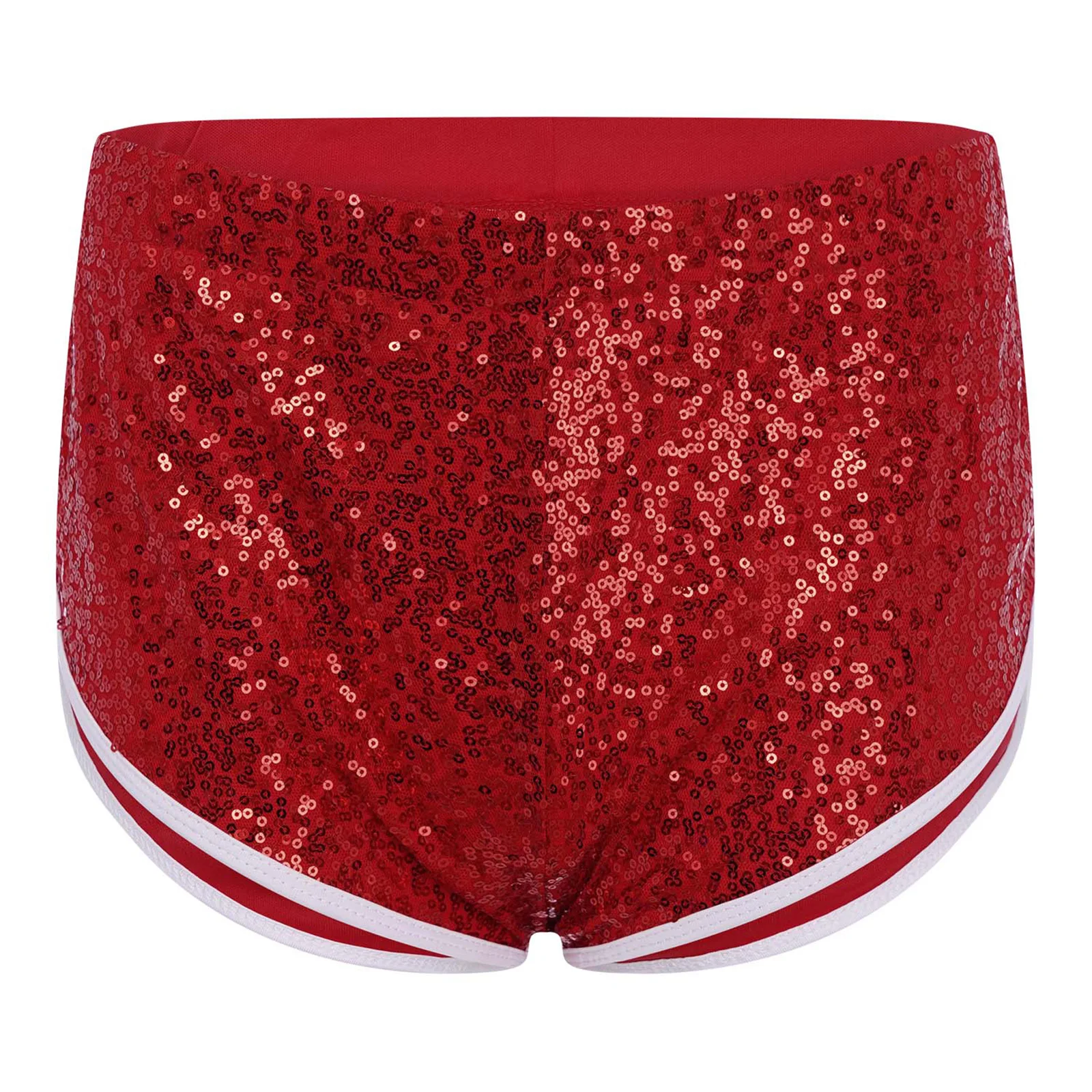 

Женские шорты с контрастной отделкой и пайетками, эластичный пояс, повседневная домашняя одежда для йоги, спорта, тренировок, фитнеса