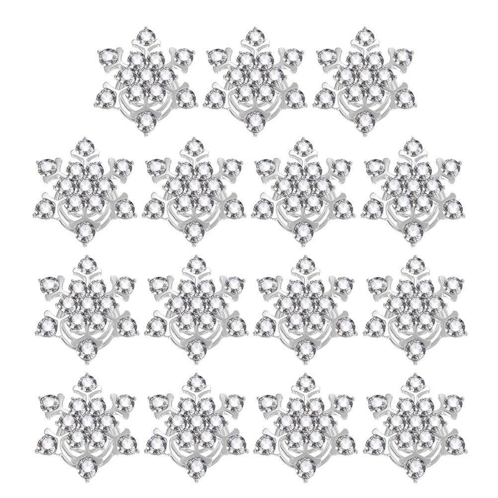 

Rhinestone Spiral Clamps Crystal Snowflake Hair Clips Bridal Accessories Gems Pins Metal Jewelry Durable Reliable Versatile