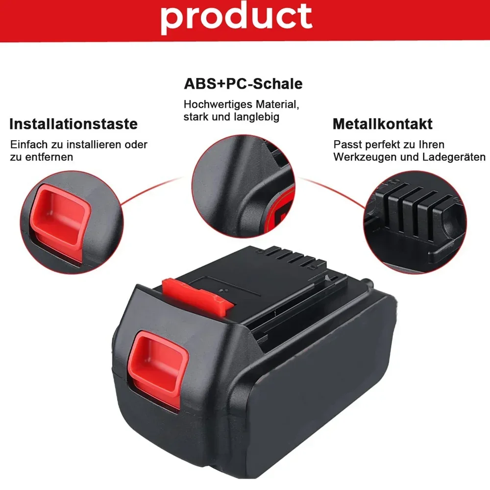 

18 В 6,0 Ач BL2018 Black&Decker 20 В Макс. литиевая батарея LBXR20 LB20 LBX20 LST220 LB2X4020 Аккумуляторные инструменты