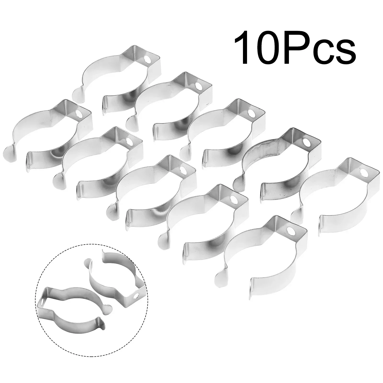 10pcs Heavy Duty Tools Spring Terry Clips Silver Stainless Steel Clamps Hardware Accessories 6mm/10mm/12mm/16mm/19mm/25mm/28mm