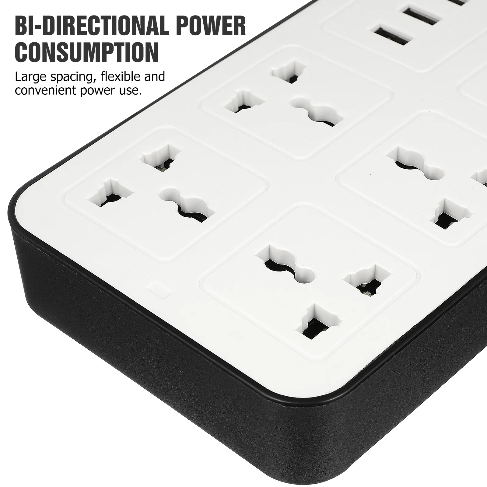 Power Outlet USB Strip British Standard Panel Multi-hole Switch Wiring Socket Flat Plug Abs Functional Board