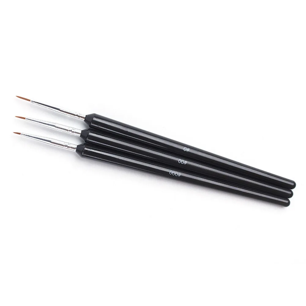 3Pcs Nail brush Stripe Nail Art Liner Brush Set 3D Tips Line Stripes DIY Drawing Pen Manicure Tools