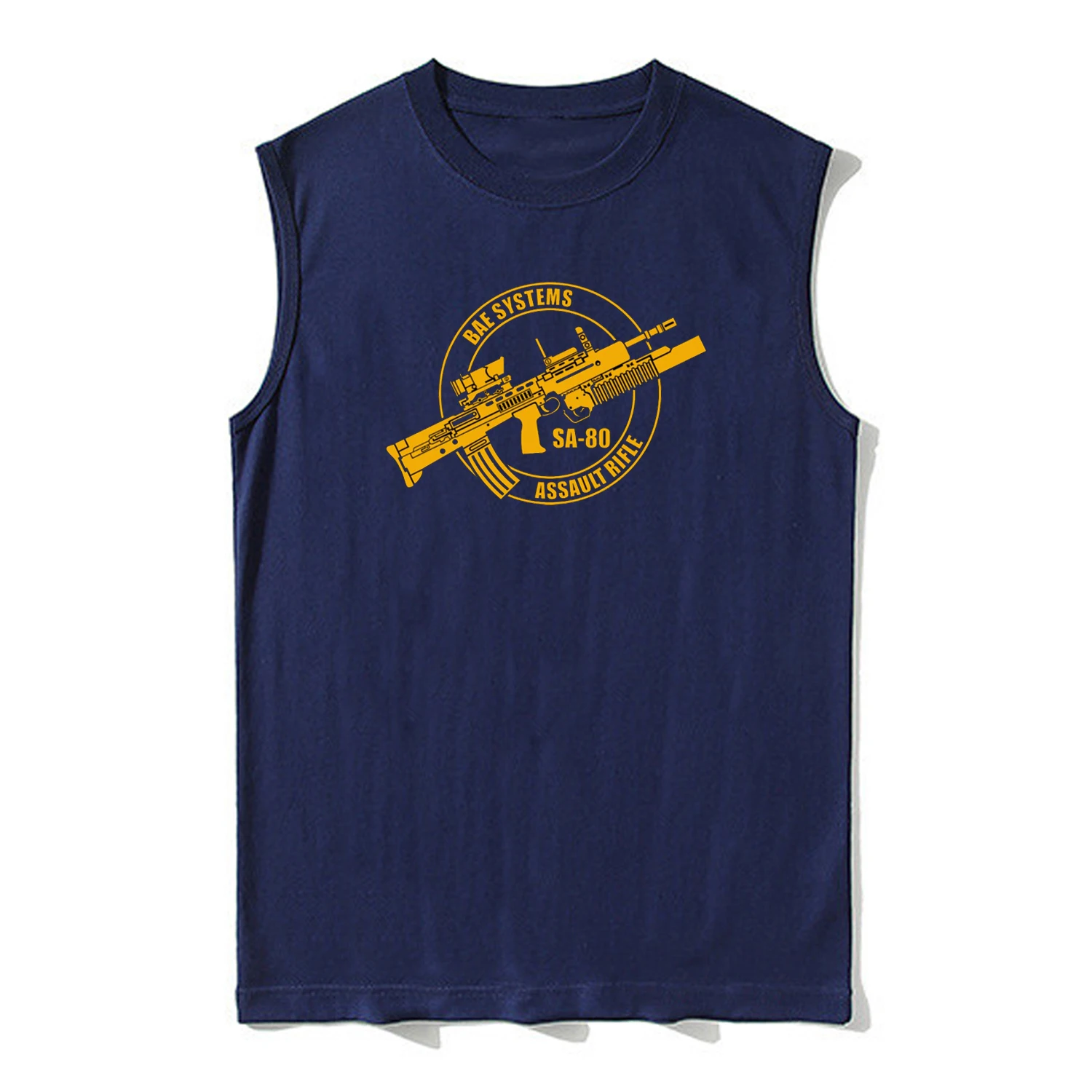 BAE System SA-80 Assault Rifle Tanktop 100% Cotton O-Neck Summer Casual Mens Vest Sleeveless T-shirt Fashion Streetwear