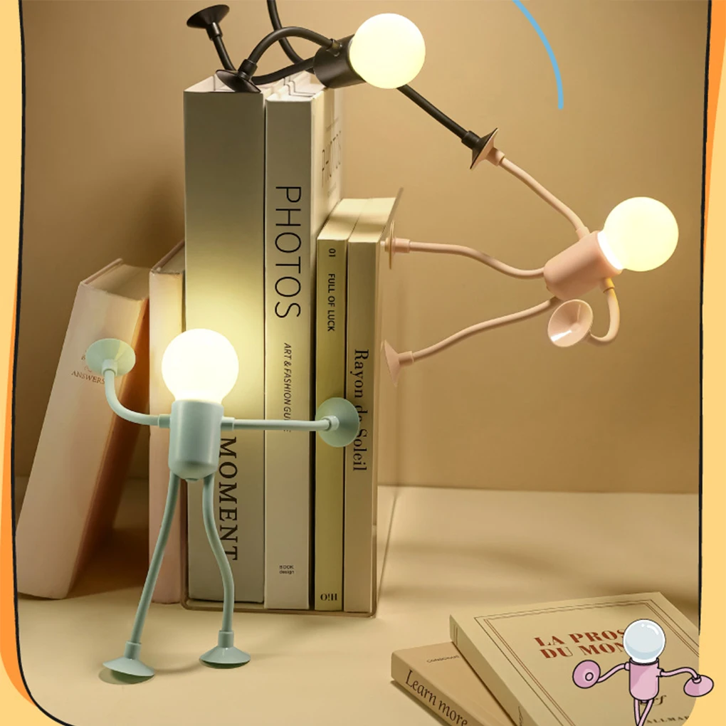 Funny Sportsman Night Light Changeable Shape Button Battery Desk Lamp For Bedroom Bathroom Hallway Kitchen Christmas Decorations