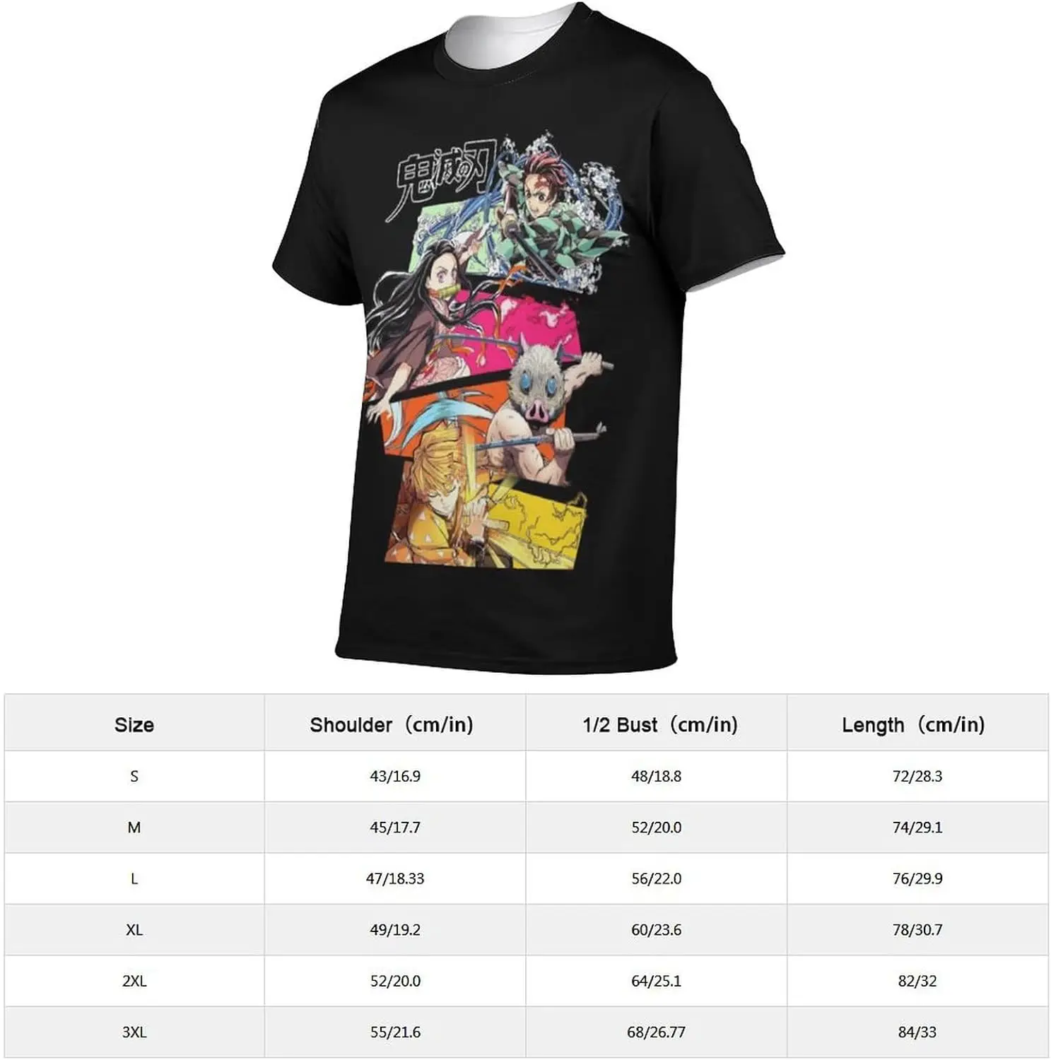 Anime Loose Tshirt Stretchy Crew Neck Tee Cartoon T-Shirt Polyester Shirts for Men Women Teen