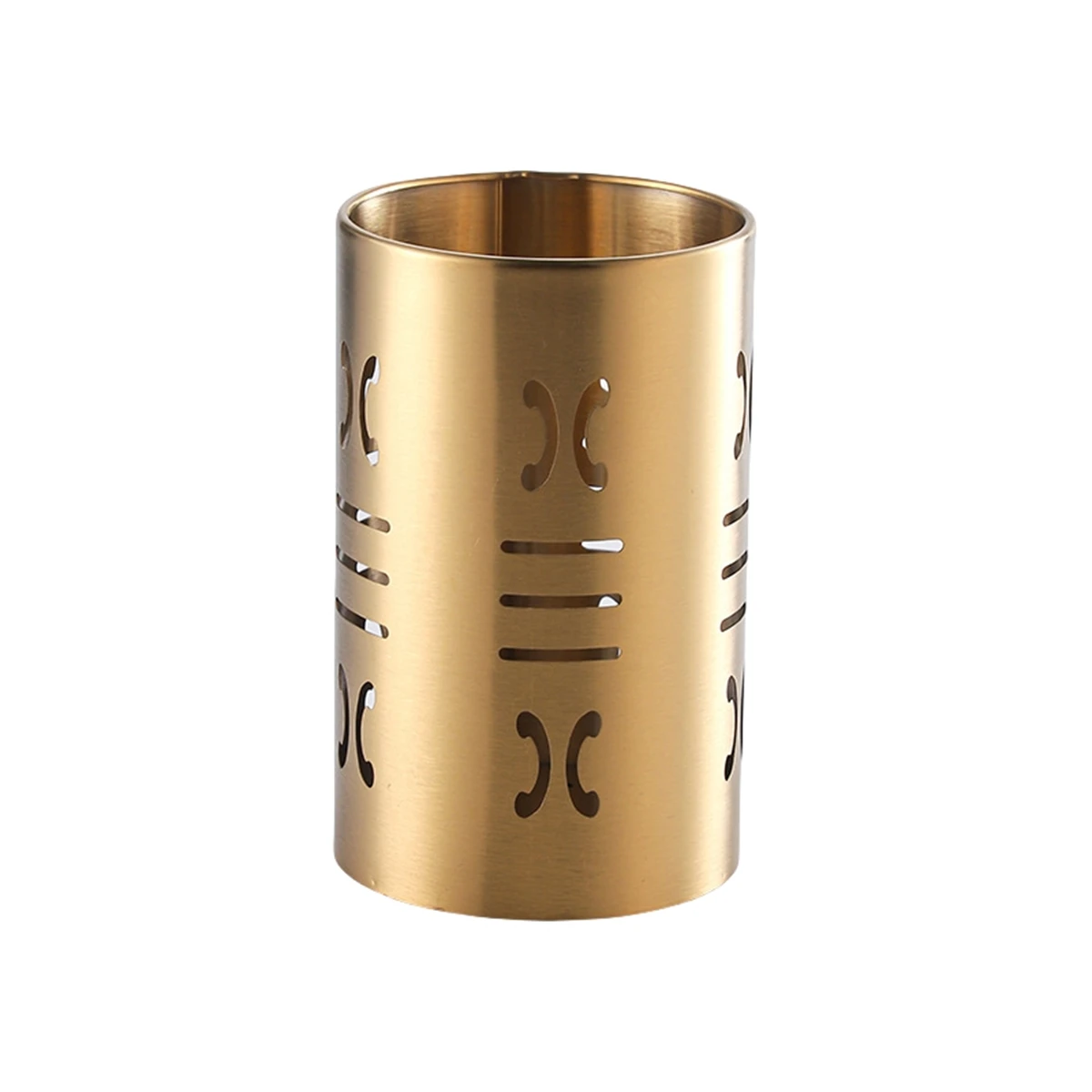 Functional Utensil Holder Round Stainless Steel Organizer for Forks Spoons and Chopsticks with Effective Drying Solution