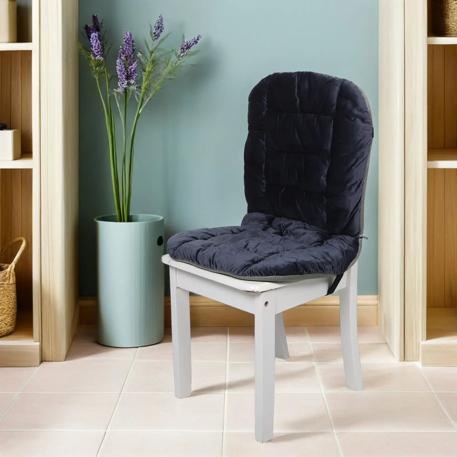 

Heated Seat Cushion with Backrest 90x45cm Electric Office Chair Heating Pad Soft Comfortable Adjustable Temperature Desk Work