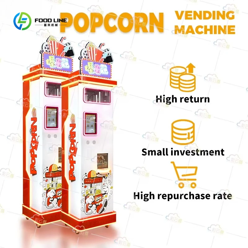 Professional Coin Operated Popcorn Vending Machine Automatic
