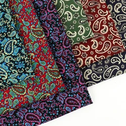 Printed Paisley Cotton Corduroy Fabric For Fashion Dress DIY Patchwork Sewing Quilting Cloth Bag