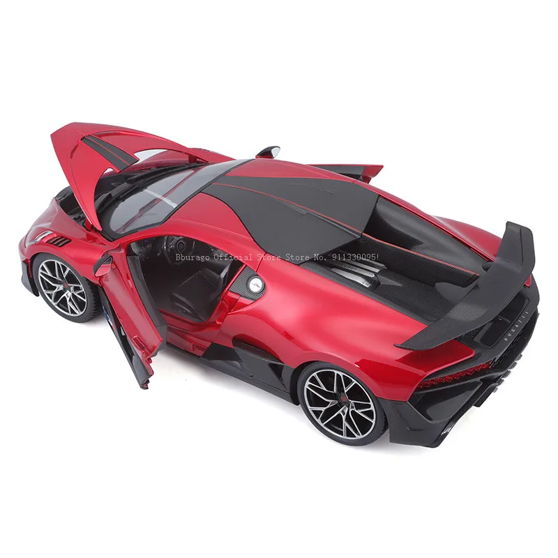 Bburago 1:18 Bugatti Divo Supercar red Alloy Luxury Classic Car Die Casting Car Model Toy Collection Gift