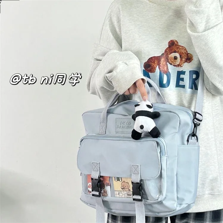 Japanese Kawaii Backpack Girls Transparent Ita bag Large-capacity Shoulder Bag Women Book Bag JK Handbags Crossbody Bag Itabag