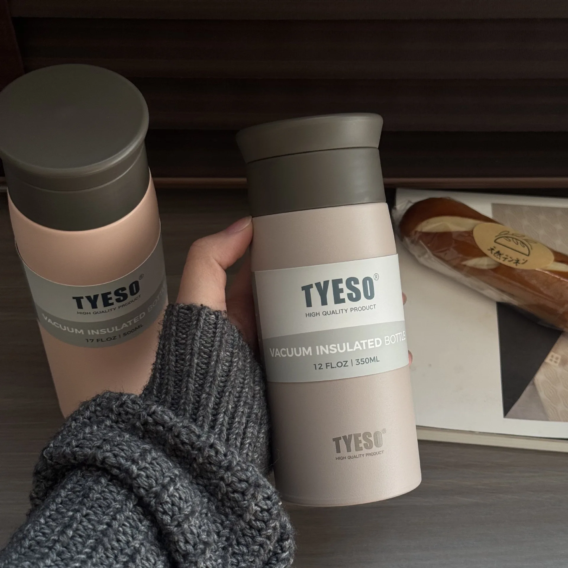 

350/500 мл изолированная бутылка для воды из нержавеющей стали 304, простая дорожная кружка с круглым плечом, портативная матовая стильная конструкция Ins