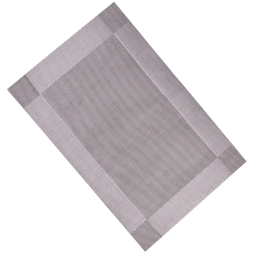 

6pcs Table Mat Non-slip Heat Insulation Eco-friendly PVC Dining Pad Thickened Coaster Mat, Silver