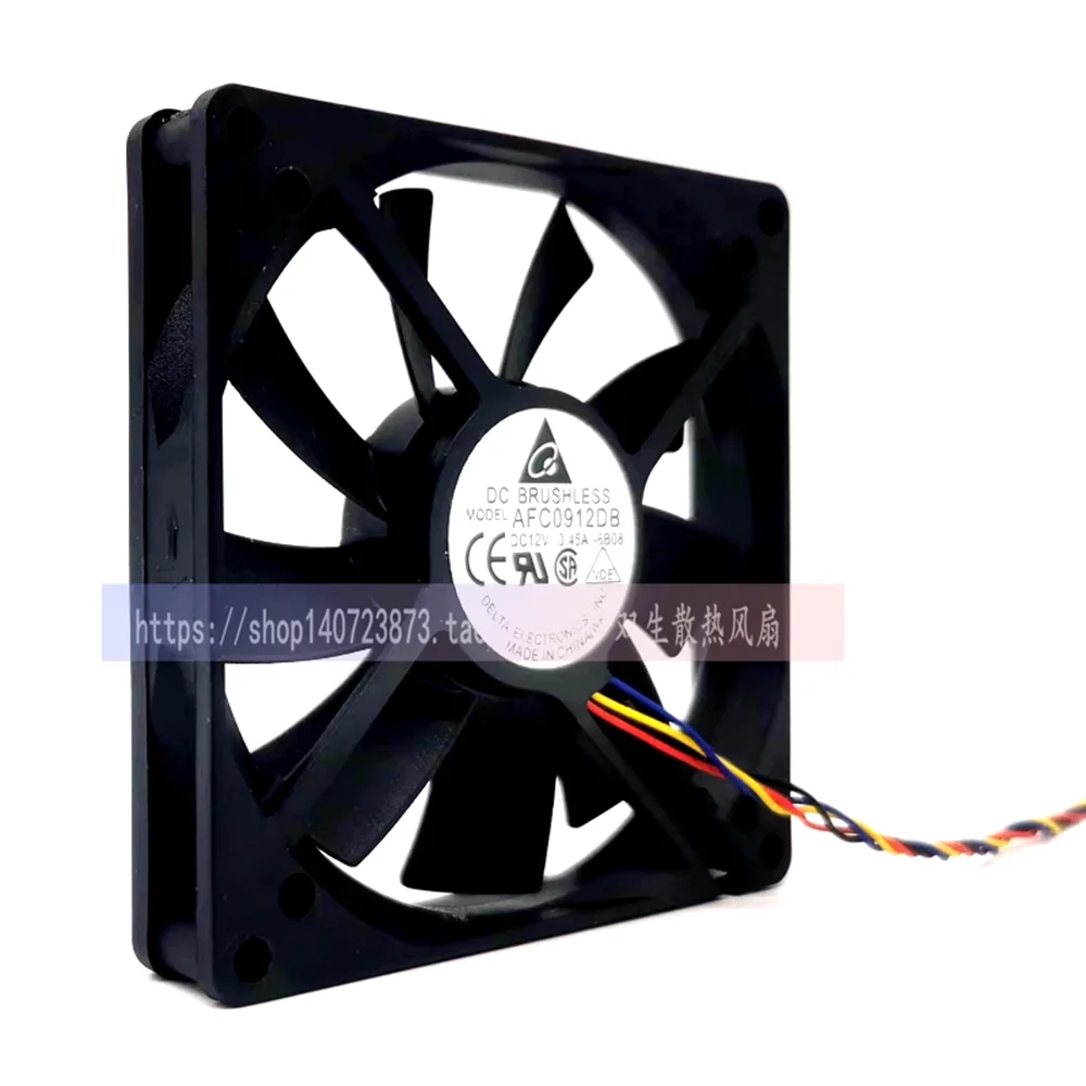 Ventilador de refrigeración fino para delta AFC0912DB 9015, 90x90x15mm, 12V, 0.45A, 3 pines, PWM