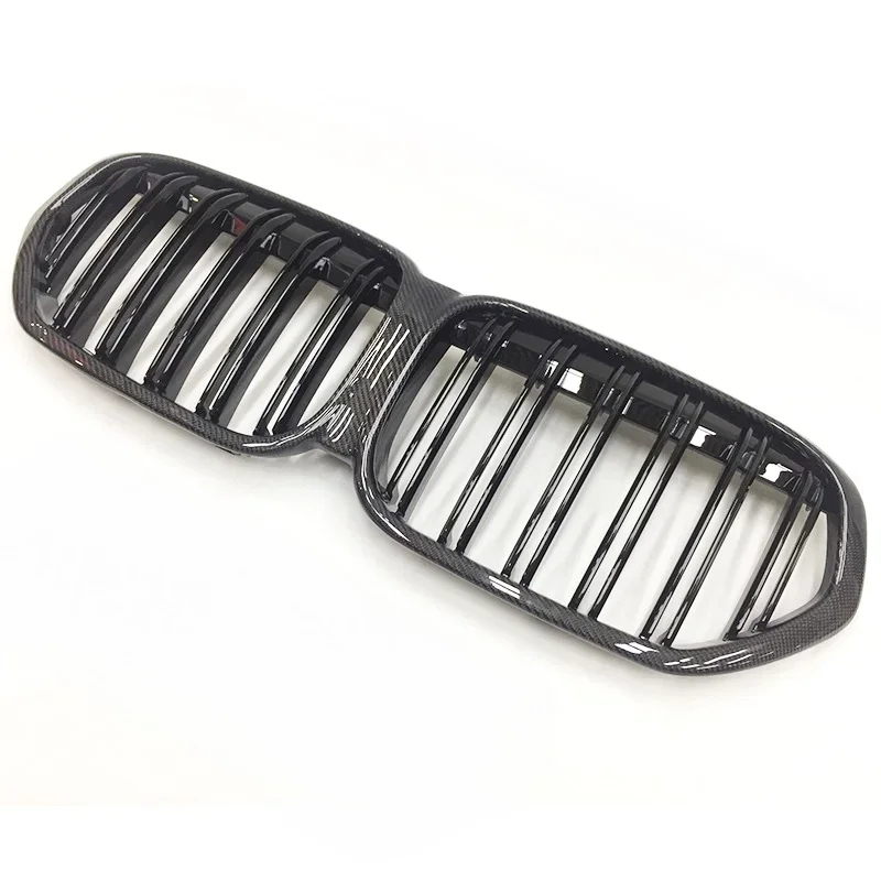 

For Bmw X1 F49 2019-2023 car grills Double Slat Car Front Grille Carbon Look Vehicle Spare Parts car front Bumper Grille