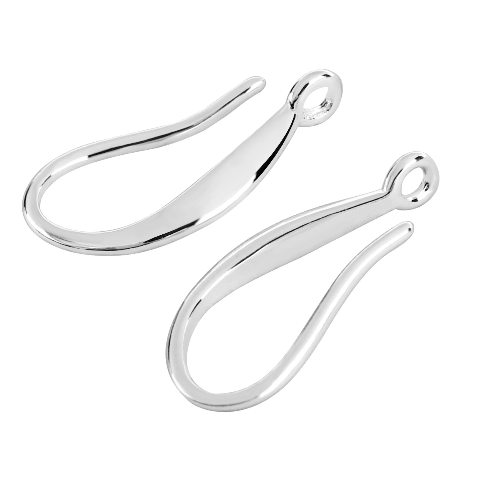 20PCS Jewelry Findings Genuine Earrings Plated Earring Hooks For Women Smooth Hook Ear For Design DIY Jewelry Making