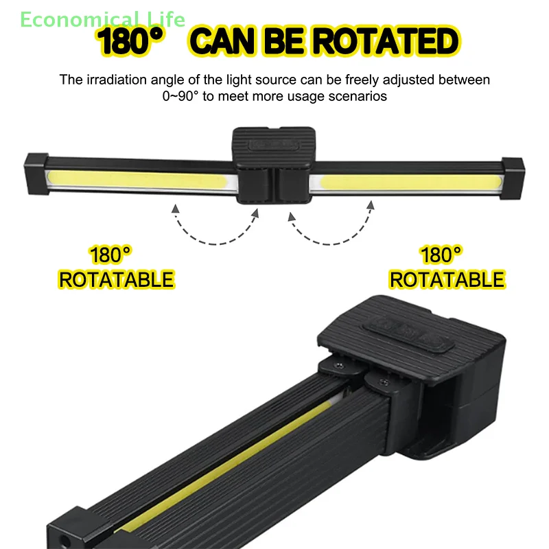 Gym Lamp For Posing,Portable Magnetic Led Flashlight With Hanging Hook,Waterproof LED 7th Gear Dimming Gym For Posing