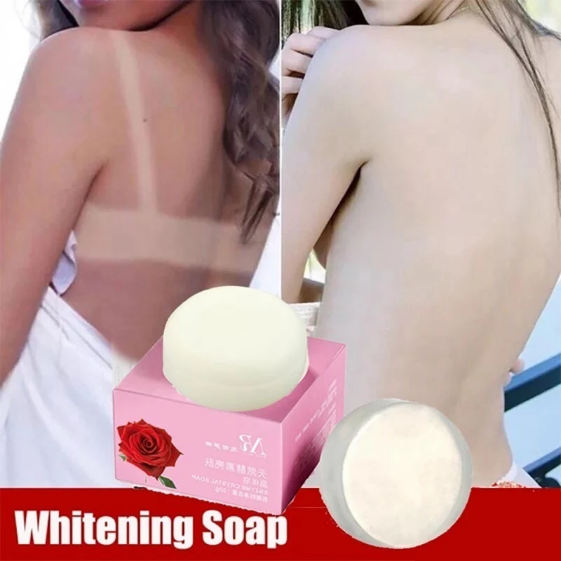 

1PC Whitening Crystal Soap Body Care Bleaching White Skin Tender Essence Clearing Transparent Shower Bleaching Soap Beauty Tools