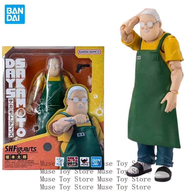 

BANDAI SHF SAKAMOTO DAYS Таро Сакамото «Товстый убийца» Интернет-менеджер Фигурка Оригинальная модель игрушки Коллекционный подарок на складе
