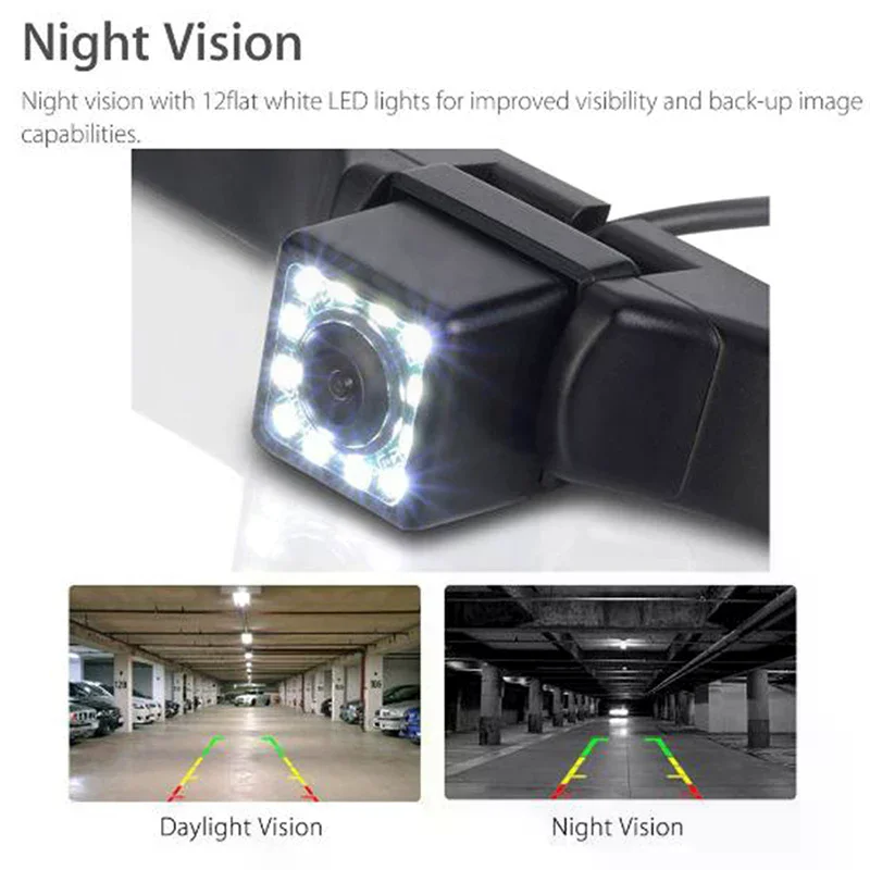 

Waterproof 170° HD Car RearView Reverse Backup Camera License Plate Night Vision