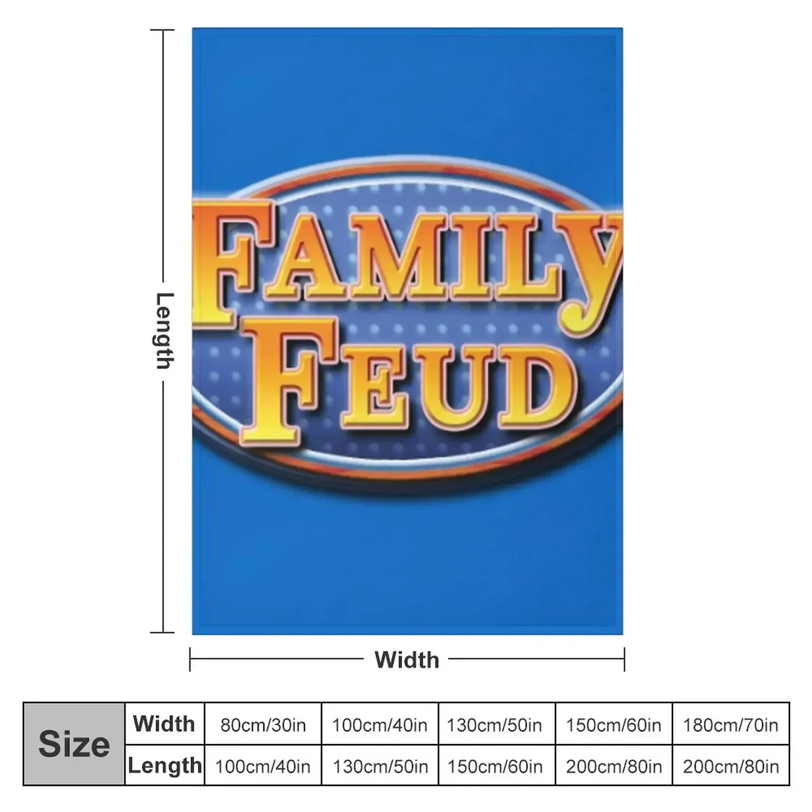 Family Feud Throw Blanket Long Lasting Soft Plush Blanket for Daily Use