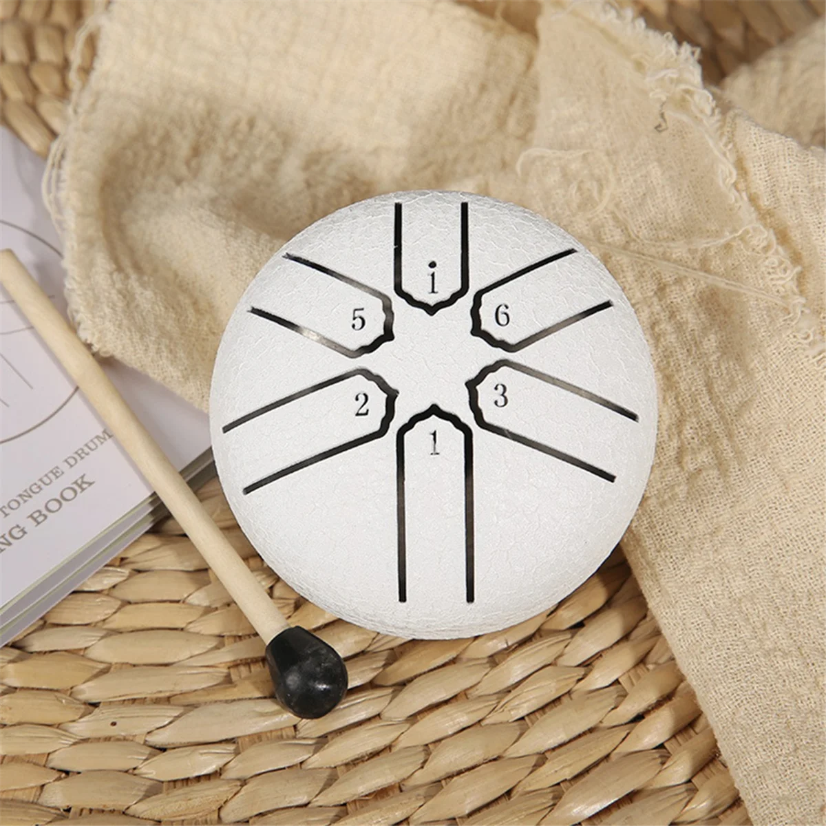 A71P 3 นิ้ว 6-TONE เหล็กกลอง MINI Hand PAN กลอง Drumsticks Percussion เครื่องดนตรีกลองอุปกรณ์เสริม D