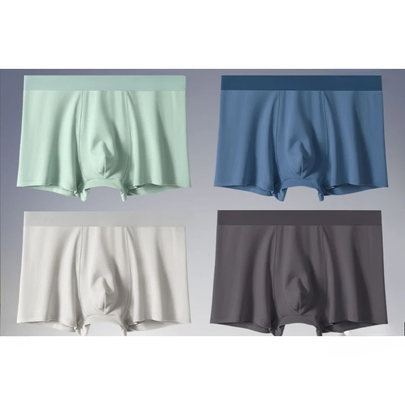 Cotton Men Underwear Breathable Loose Moxa Anti-bacterial Non-card File Large Size Square Boxer Shorts Pants Sexy Cotton Crotch