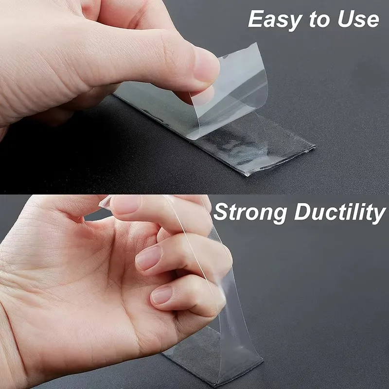 Nano Double Sided Sticker Reusable Traceless Nano Transparent Self Adhesive Sticker Washable Waterproof Double-Sided Tapes