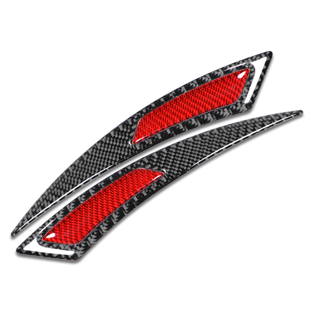 2Pcs Car Sticker Front Fender Stripe Guard Tire High Quality Eyebrow Protector True Carbon Fiber Wheel Trim Sticker Universal