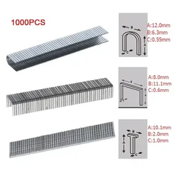 1000pcs/Box U/ T/ Door Nail Manual Nail Gun Shaped For Wood Furniture Household Use Staples