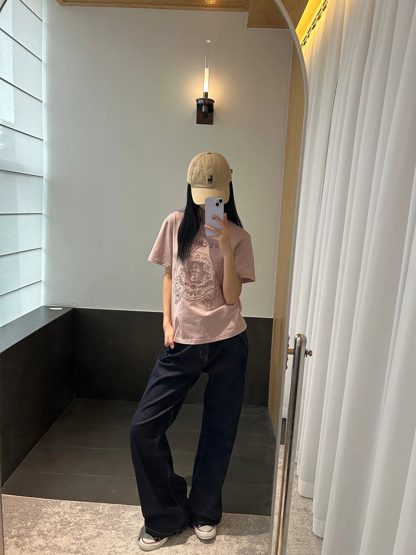 

Original Color Straight Leg Jeans High Waist Classic Style Casual Cotton Blend Deep Blue Color FCKZ59059 Women's Jeans