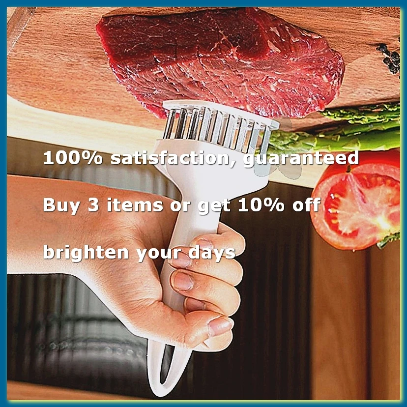 Meat Tenderizer Needle Stainless Steel Steak Tenderizer Hammer Kitchen Tool Cooking Gadgets Rib Breaker Meat Beater